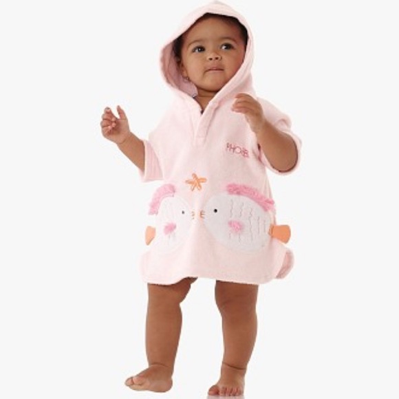 Pottery Barn Kids Fish Nursery Beach Swim Cover Up 6-12 Months - Picture 3 of 14